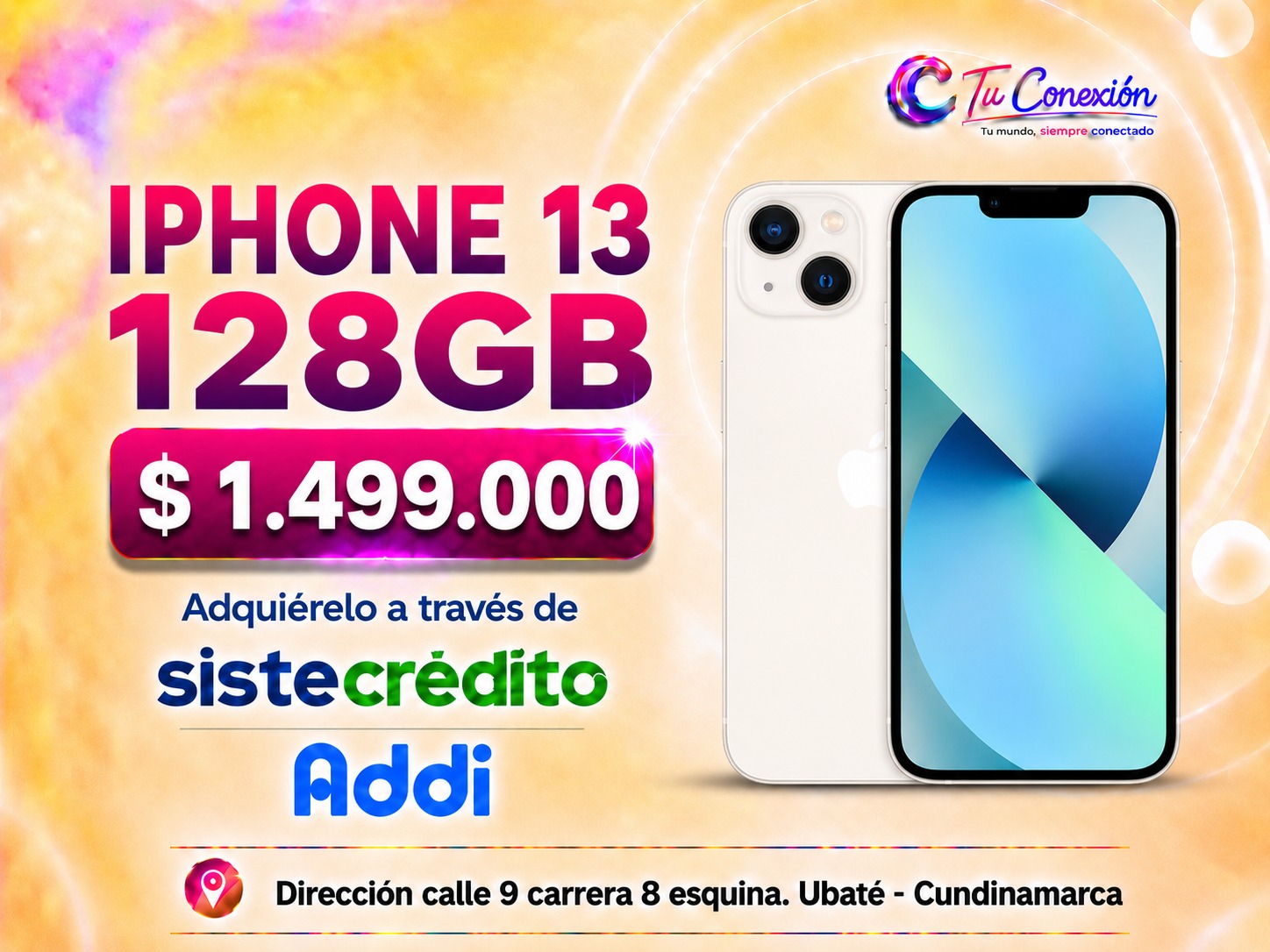 iPhone 13 128 GB ofrecido por Tu Conexión